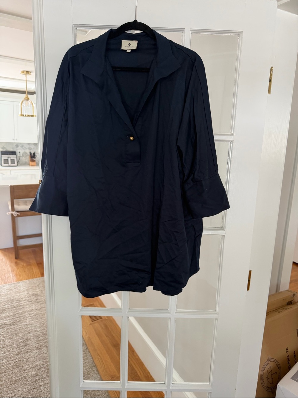 Tuckernuck Navy Button-Front Relaxed Tunic